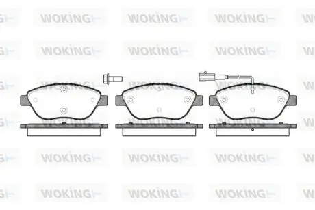 P959301 Колодки тормозные дисковые передние WOKING подбор по vin на Brocar