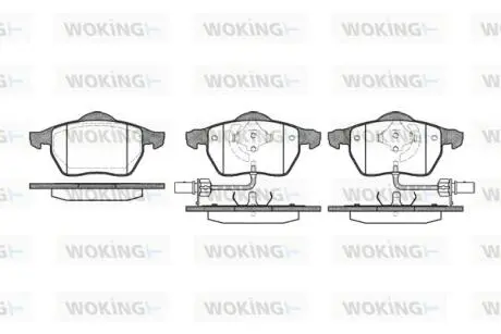 P290352 Колодки гальмівні дискові передні WOKING підбір по vin на Brocar