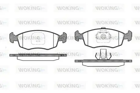 P072310 Колодки гальмівні дискові передні WOKING підбір по vin на Brocar