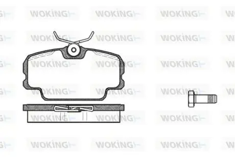 P045300 Колодки гальмівні дискові передні WOKING підбір по vin на Brocar