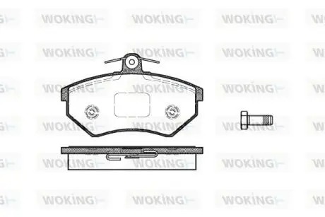 P034340 Колодки гальмівні дискові передні WOKING підбір по vin на Brocar