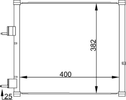 AC184000S SKRAPLACZ KLIMATYZACJI FORD KA 96- MAHLE / KNECHT підбір по vin на Brocar