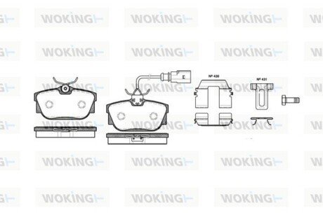 P667312 Колодки тормозные дисковые задние WOKING подбор по vin на Brocar