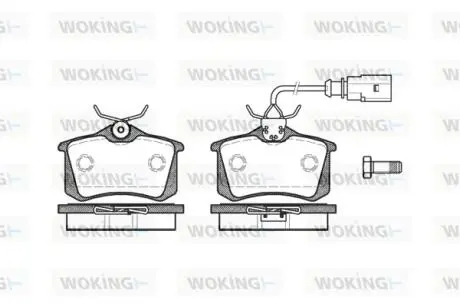 P363351 Колодки тормозные дисковые задние WOKING подбор по vin на Brocar