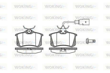 P363302 Колодки гальмівні дискові задні WOKING підбір по vin на Brocar