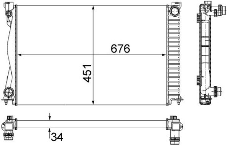 CR1861000S Радіатор охолодження MAHLE / KNECHT підбір по vin на Brocar