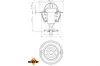 725109 Термостат Nissan Micra/Citroen Saxo/Peugeot 106 1.5d 94-03 (89 °C) NRF підбір по vin на Brocar