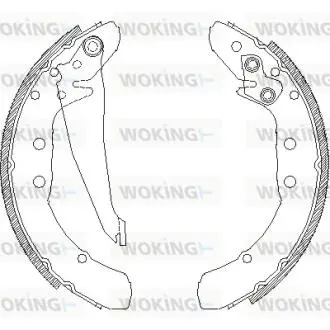 Z439700 Колодки гальмівні барабанні WOKING підбір по vin на Brocar