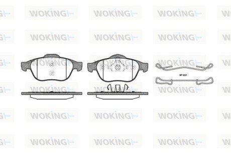 P943300 Колодки тормозные дисковые WOKING подбор по vin на Brocar