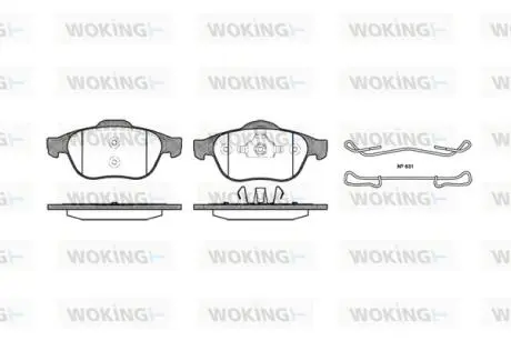 P943300 Колодки тормозные дисковые WOKING подбор по vin на Brocar