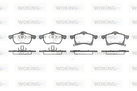 P783302 Колодки тормозные дисковые WOKING подбор по vin на Brocar