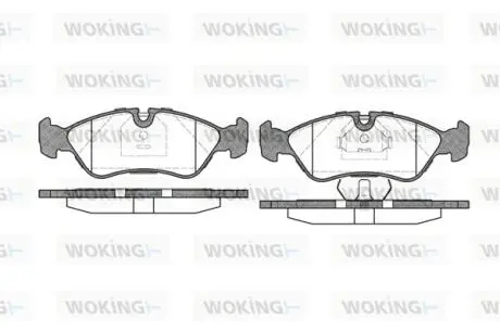 P386330 Колодки гальмівні дискові WOKING підбір по vin на Brocar