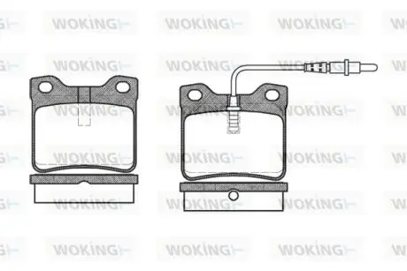 P221302 Колодки тормозные дисковые WOKING подбор по vin на Brocar