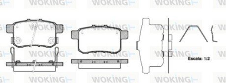 P1232312 Колодки тормозные дисковые WOKING подбор по vin на Brocar