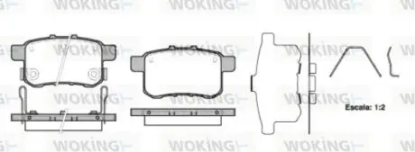 P1232312 Колодки гальмівні дискові WOKING підбір по vin на Brocar