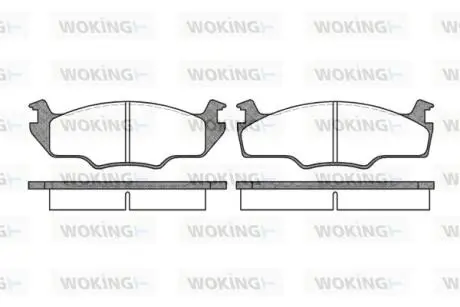 P021310 Колодки тормозные дисковые WOKING подбор по vin на Brocar
