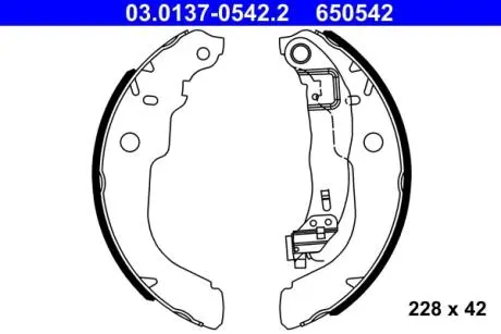 03013705422 SZCZĘKI HAM. PEUGEOT 208 I 1.2 THP 110 13- ATE подбор по vin на Brocar