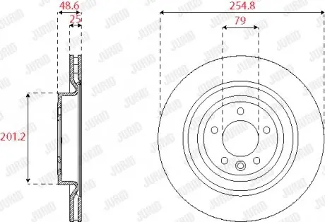 563250JC1 TARCZA HAM./TYŁ/ RANGE ROVER SPORT 13- JURID подбор по vin на Brocar