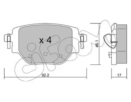 82212460 KLOCKI HAMULC. PEUGEOT 301 12- TYŁ CIFAM підбір по vin на Brocar