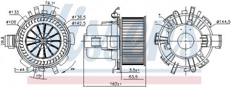 87763 DMUCHAWA NISSAN INTERSTAR 02- NISSENS підбір по vin на Brocar