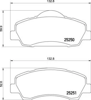P61138 Klocki ham. P308 II.. BREMBO подбор по vin на Brocar