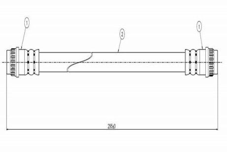 C800534A Шланг гальмівний задній Cavo підбір по vin на Brocar