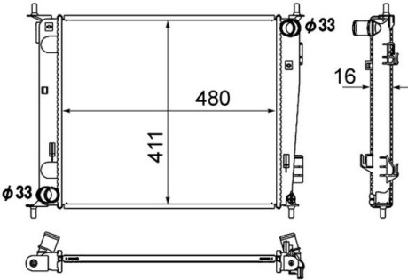 CR1889000S Радіатор охолодження MAHLE / KNECHT підбір по vin на Brocar