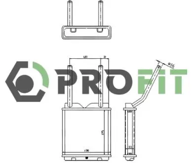 17600373 Радіатор пічки PROFIT підбір по vin на Brocar