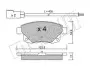 2206810 Колодки тормозные (задние) Ford Transit V347 06-14 (+датчики) METELLI підбір по vin на Brocar