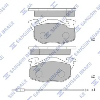 SP2003 Комплект тормозных колодок из 4 шт. дисков Hi-Q (SANGSIN) подбор по vin на Brocar
