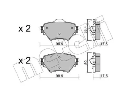 2209870 Колодки тормозные (задние) Citroen C4/Berlingo/Peugeot 308/508/3008/Partner/Opel Combo 13- METELLI подбор по vin на Brocar