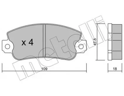 2200330 Гальмівна колодка METELLI підбір по vin на Brocar