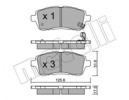 2207930 Колодки тормозные (передние) Ford Fiesta 08- METELLI подбор по vin на Brocar