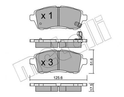 2207930 Колодки гальмівні (передні) Ford Fiesta 08- METELLI підбір по vin на Brocar