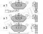 2202112 Колодки тормозные (передние) Audi A3/Skoda Octavia 96-13/Fabia 99-/VW Caddy/Golf 96-15 (+датчик) METELLI підбір по vin на Brocar