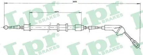 C0582B Тросик стояночного тормоза LPR подбор по vin на Brocar