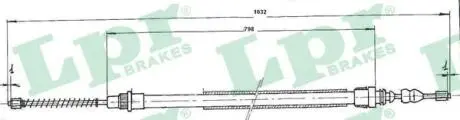 C0660B Тросик стоянкового гальма LPR підбір по vin на Brocar