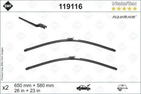 119116 Комплект щеток стеклоочистителя Valeo 650/580мм VALEO подбор по vin на Brocar