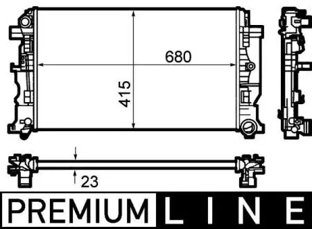 CR1710000P Радіатор охолодження двигуна Mahle MAHLE / KNECHT підбір по vin на Brocar