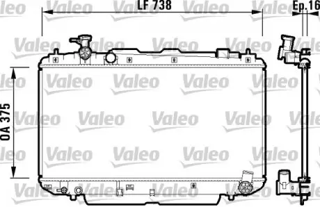 734182 Радіатор охолодження Valeo VALEO підбір по vin на Brocar