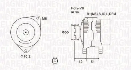 063732126010 Генератор MAGNETI MARELLI подбор по vin на Brocar
