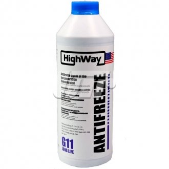 10026 Антифриз-концентрат HighWay, G11 (синій), 1.5 л HighWay підбір по vin на Brocar