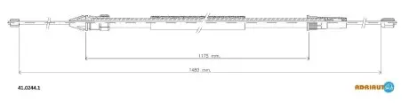 4102441 Трос стояночного тормоза ADRIAUTO підбір по vin на Brocar