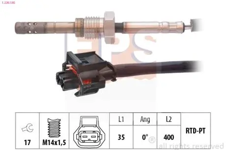 1220185 Датчик температури ОГ Antara 2,0CDTi -11, CHEVROLET Captiva2,0D -6 EPS підбір по vin на Brocar