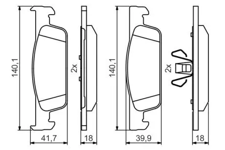 0986495462 Колодки торм. передние Sandero 12-, Logan -12 BOSCH підбір по vin на Brocar