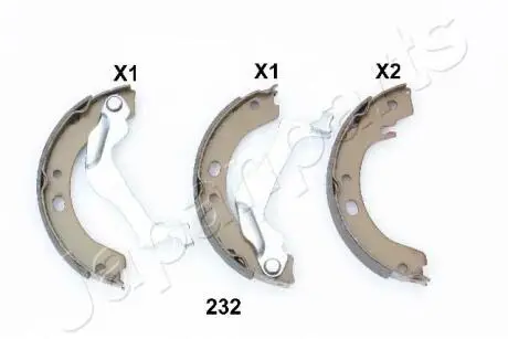 GF232AF TOYOTA Колодки ручного тормоза Corolla 02- JAPANPARTS подбор по vin на Brocar
