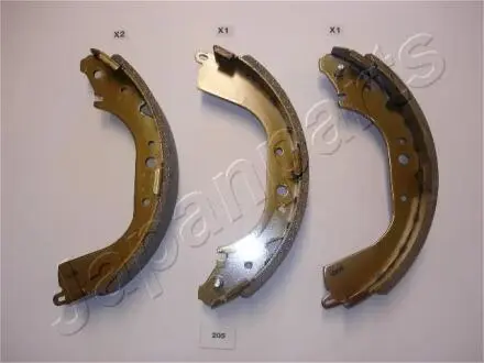 GF205AF Щеки тормозные Landcruiser JAPANPARTS підбір по vin на Brocar