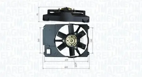 069422800010 Вентилятор радіатора MAGNETI MARELLI підбір по vin на Brocar