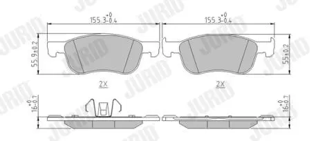 573779J KLOCKI HAM./PRZ/ FORD FIESTA 17- JURID подбор по vin на Brocar