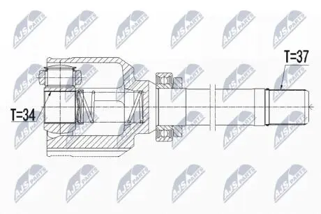 NPWCT108 Шарнір рівних кутових швидкостей NTY підбір по vin на Brocar